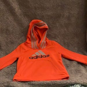 Bright orange Adidas boys size 4 hoodie